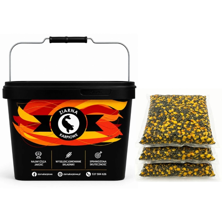 3X2KG MIX KUKURYDZA - KONOPIE - ZESTAW ZIAREN KARPIOWYCH