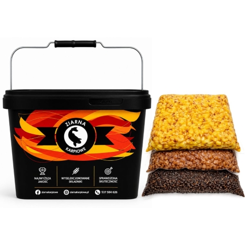 3X2KG KUKURYDZA - KONOPIE - ORZECH TYGRYSI - ZESTAW ZIAREN KARPIOWYCH